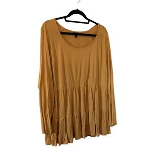 Like new Torrid 3X mustard yellow tiered top